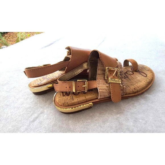 Sam Edelman Leather Boho Indie Bohemian Coastal Grandma Minimalist‎ Sandals 6.5 - Picture 5 of 8